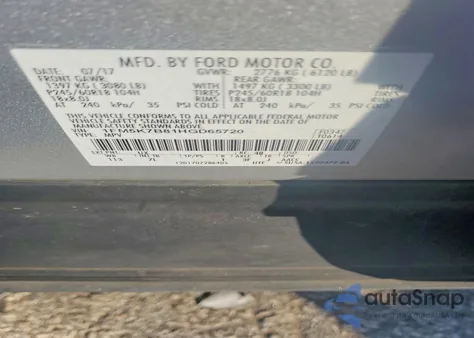 2017 Ford Explorer from USA, damaged, VIN 1FM5K7B81HGD65720
